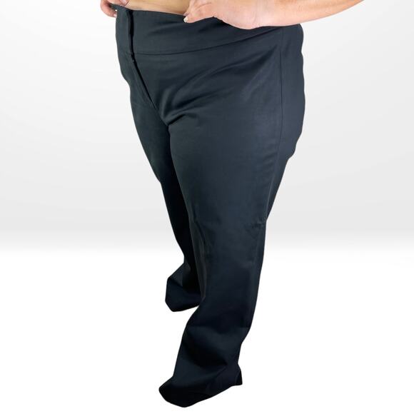 00s MAGASCHONI COLLECTION Vintage Black Straight Leg Dress Pants - Picture 3 of 7